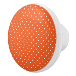 Seamless  bright orange background polka dot セラミックノブ