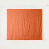 Seamless  bright orange background polka dot タペストリー (正面(横))