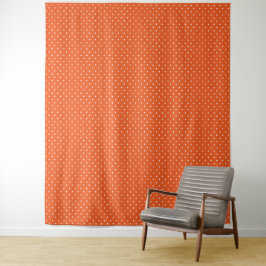 Seamless  bright orange background polka dot タペストリー