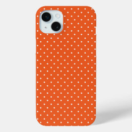 Seamless  bright orange background polka dot iPhone 15 miniケース