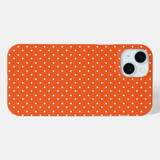 Seamless  bright orange background polka dot Case-Mate iPhoneケース (裏面 (横))