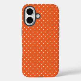 Seamless  bright orange background polka dot iPhone 16ケース