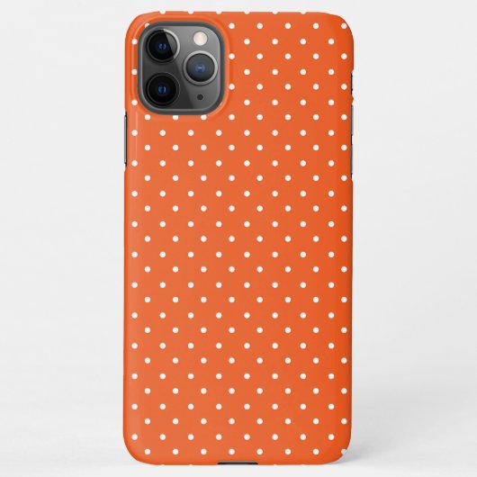 Seamless  bright orange background polka dot iPhoneケース (裏面)