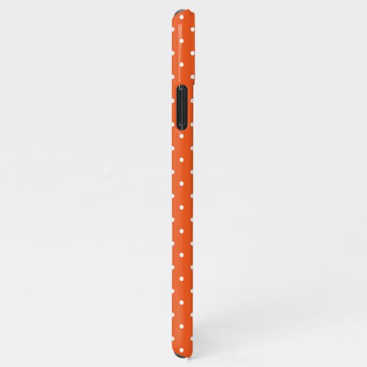 Seamless  bright orange background polka dot iPhoneケース (右側)