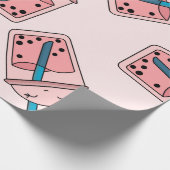 Seamless bright pattern bubble tea fruit summer dr ラッピングペーパー (角)