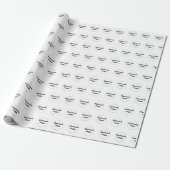 Seamless Business Logo White Wrapping Paper ラッピングペーパー (アンロールド)
