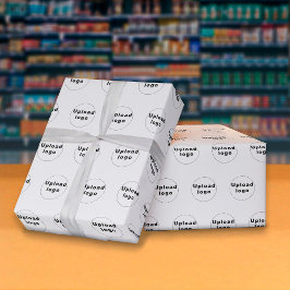 Seamless Business Logo White Wrapping Paper ラッピングペーパー