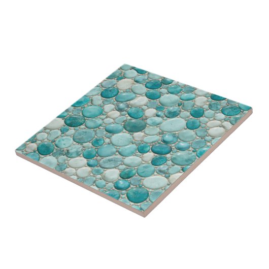 Seamless Ceramic Tile – Realistic 3D Pebble Design タイル (側面)