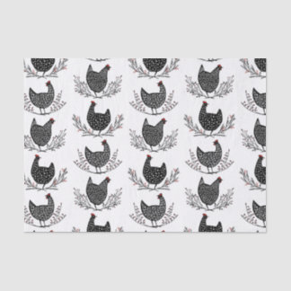 Seamless chicken pattern 薄葉紙