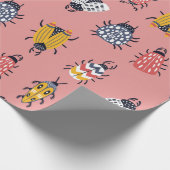 Seamless childish pattern with bugs and beetles in ラッピングペーパー (角)