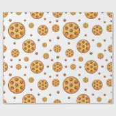 Seamless chocolate chip cookies pattern ラッピングペーパー (フラット)