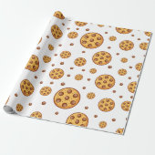 Seamless chocolate chip cookies pattern ラッピングペーパー (アンロールド)