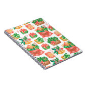 Seamless Christmas and New Year pattern with a gif ノートブック (右側)