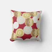 Seamless chrysanthemum pattern in the Japanese tra クッション (正面)