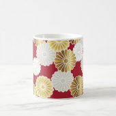 Seamless chrysanthemum pattern in the Japanese tra コーヒーマグカップ (中央)