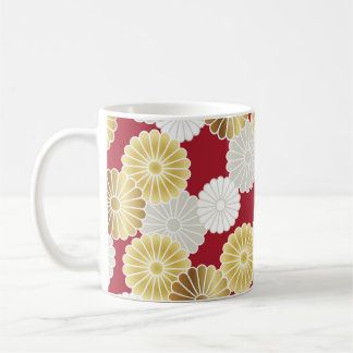 Seamless chrysanthemum pattern in the Japanese tra コーヒーマグカップ