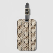Seamless Chunky Cable Knit Pattern ラゲッジタグ (正面縦)