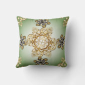 Seamless classic vintage golden pattern. Vintage i クッション (裏面)