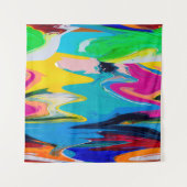 Seamless colorful abstract pattern, watercolor wal タペストリー (正面(横))