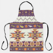Seamless colorful aztec pattern エプロン (正面)