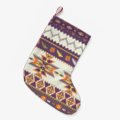 Seamless colorful aztec pattern スモールクリスマスストッキング (正面 (吊り時))