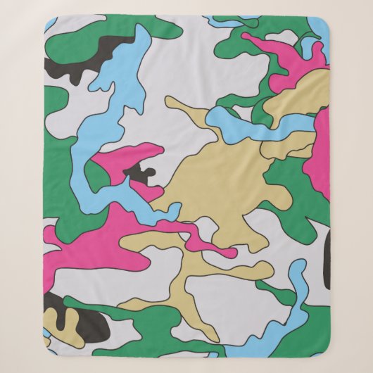 Seamless colorful camouflage background pattern. C シェルパブランケット (正面)