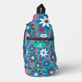 Seamless Colorful Flower Pattern – Bright Floral  スリングバッグ