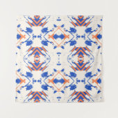 seamless colorful hipster pattern with geometric タペストリー (正面)