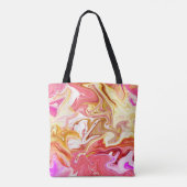 Seamless colorful marble texture, abstract pattern トートバッグ (裏面)