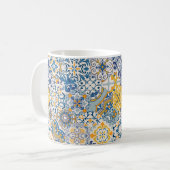Seamless colorful patchwork tile with Islam, Arabi コーヒーマグカップ (正面左)