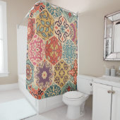 Seamless colorful patchwork tile with Islam, Arabi シャワーカーテン (インサイチュ)