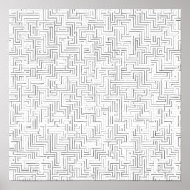 Seamless Cosmic Pattern: Labyrinthine Laser Grid ポスター