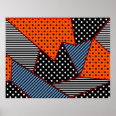 seamless creative pattern with geometric compositi ポスター (正面)