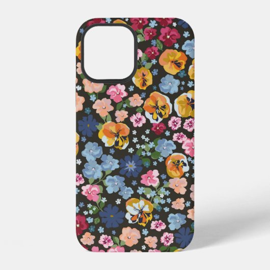 Seamless decorative elegant pattern with cute flow iPhoneケース (裏面)