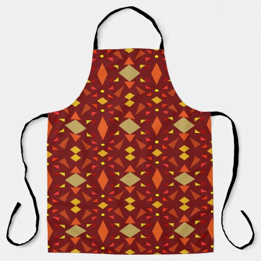 Seamless decorative geometric mosaic ornament patt エプロン (正面)