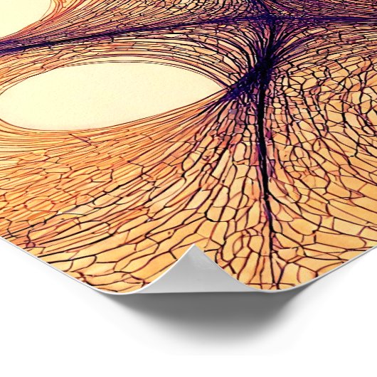 Seamless Electric Abstract Schematic Wallpaper ポスター (角)