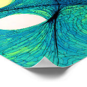 Seamless Electric Flow White Background Pattern ポスター (角)