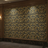 Seamless Elegant Golden Flow  Luxury Tile Design タイル