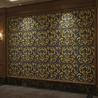 Seamless Elegant Golden Flow Luxury Tile Design タイル