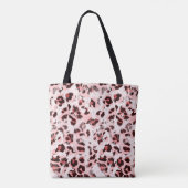 Seamless Endless Hand Drawn Watercolor Leopard Ani トートバッグ (裏面)