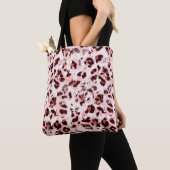 Seamless Endless Hand Drawn Watercolor Leopard Ani トートバッグ (クローズアップ)