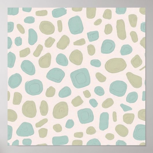 Seamless Eroded Patina Object Tiling Pattern ポスター (正面)