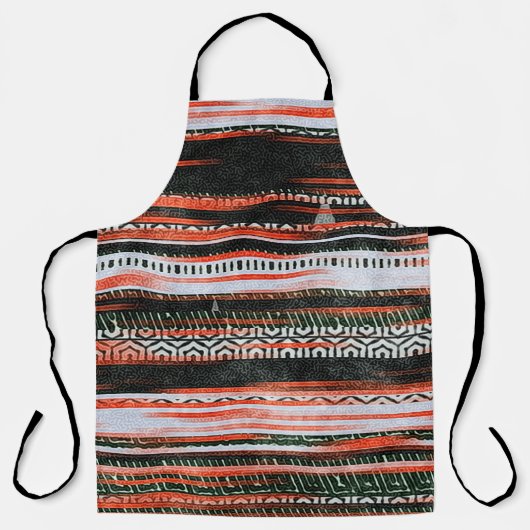 Seamless ethnic tribal pattern stripes rug design. エプロン (正面)