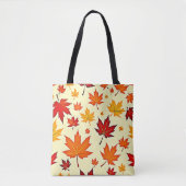Seamless Fall Foliage Design トートバッグ (正面)