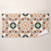 Seamless floral natural abstract geometric pattern バスタオル (バスタオル)