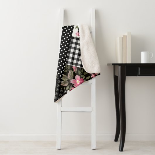 seamless floral patchwork pattern with geometrical シェルパブランケット (インサイチュ)