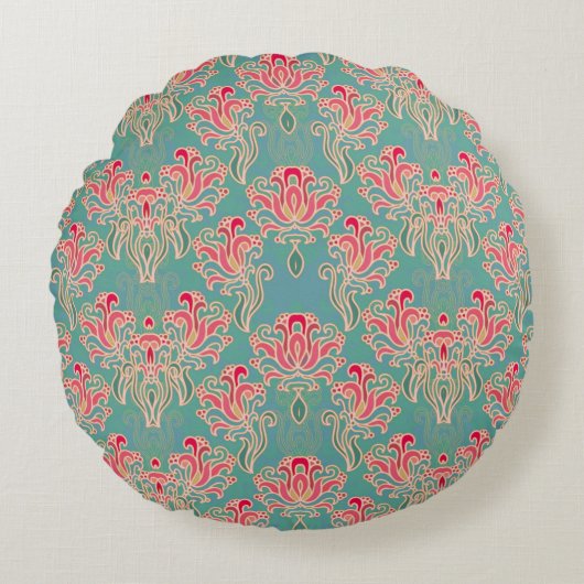 Seamless floral pattern ラウンドクッション (正面)