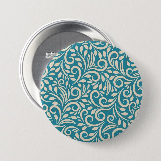 Seamless floral pattern 缶バッジ (正面&裏面)
