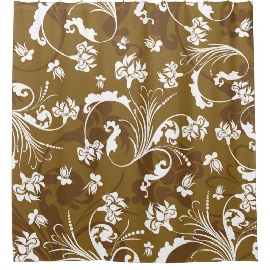 Seamless floral pattern. abstract,art,background,b シャワーカーテン (正面)