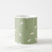 Seamless floral pattern background with cosmos flo コーヒーマグカップ (中央)